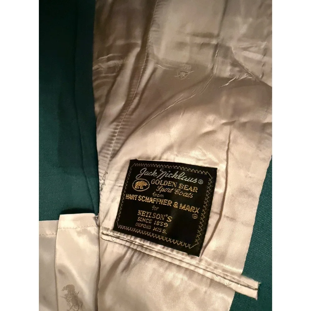 Vintage Jack Nicholson‎ Hart Schaffner Marx Men's Green Blazer Sz-44 preppy Rare